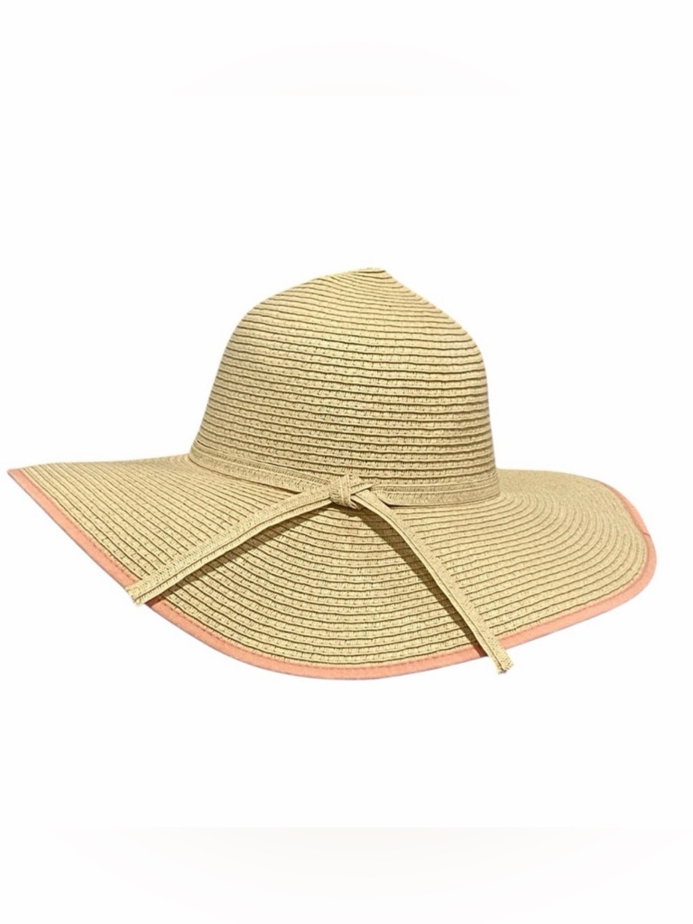 Straw Summer Wide Brim Off-White Sun Hat - NWOT